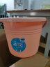 茶花（CHAHUA）水桶手提式带盖储水桶食品级加厚学生宿舍家用洗衣洗车钓鱼水桶 浅红色【14.4L】 实拍图