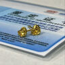 中國黃金（CHINA GOLD）LOVE愛(ài)心足金耳釘女款心形直針養耳黃金耳飾七夕情人節禮物送女友 LOVE愛(ài)心耳釘 曬單實(shí)拍圖