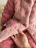 EMBERLOVE兒童睡衣冬季保暖套裝卡通女孩子加絨夾棉法蘭絨珊瑚絨女童家居服 B5685粉【三層夾棉】 10碼 110-120cm 35-38斤 曬單實(shí)拍圖