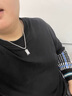 JOW925銀項鏈男女狐尾鏈無吊墜素鏈粗毛衣鏈長款鎖骨鏈銀鏈子禮物 粗1.6mm  長45cm【送證書】 曬單實拍圖