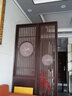凡?。‵ANHU） 新中式入戶屏風(fēng)隔斷客廳進(jìn)門(mén)實(shí)木玄關(guān)柜置物架創(chuàng)意裝飾座屏 黑胡桃色雙屏風(fēng)柜200*90*30cm 包安裝 默認(rèn)1 曬單實(shí)拍圖
