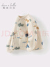 戴維貝拉（DAVE＆BELLA）秋冬新款童裝兒童棉服內膽洋氣女寶寶衣服小童上衣男童棉衣 卡其色【現貨】 100 cm（建議身高90-100cm） 曬單實(shí)拍圖
