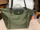 LONGCHAMP瓏驤長柄中號LE PLIAGE GREEN可折疊單肩手提餃子包 環(huán)保款軍綠色 2605 919 479 曬單實拍圖