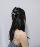 花身尚珍珠波浪磨砂金屬發(fā)夾女鯊魚夾后腦勺抓夾大中小號(hào)夾子頭飾發(fā)飾 珍珠波浪-金屬抓夾-銀色約11cm 曬單實(shí)拍圖