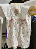幼歌（YOUGE）嬰幼兒輕薄透氣小花連衣裙女童甜美裙夏季清新印花裙子 白底小粉花 100 cm 曬單實拍圖