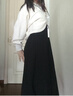 妍莉芬（yanlifen）2025秋季搭配衣服女裝新中式國風(fēng)針織毛衣連衣裙子穿搭套裝女春秋 針織開(kāi)衫+黑色裙子 M 【95-105斤】 曬單實(shí)拍圖