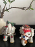 翊珗（YIXIAN）大象擺件一對新中式客廳電視柜入戶玄關(guān)裝飾品石灣公仔陶瓷工藝品 迷你款禮盒裝【順豐陸運】 曬單實拍圖