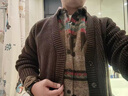 潮與共美式重磅加厚襯衫外套男秋冬款寬松古著(zhù)民族老錢(qián)風(fēng)復古夾克 深咖 L 適合120-140斤 曬單實(shí)拍圖