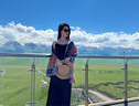 CHANEELR & KARITH披肩外搭女民族風圍巾夏季度假女西北旅游穿搭西藏絲巾棉麻大披肩 落葉漣漪 寬度：90cm長度：180cm 曬單實拍圖