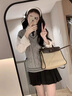鹿依檸jk制服連衣裙女2024秋冬新款女裝韓國學(xué)姐?；▽W(xué)院風(fēng)學(xué)生套裝裙子 馬甲+襯衫+百褶短裙 M 曬單實(shí)拍圖