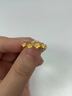 御龍鏡999足金小桃花黃金戒指活口素圈指環(huán)花開好運百搭戒子生日送女友 金約2.6g-2.7g   可調節(jié) 曬單實拍圖