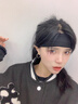 歐因發(fā)帶男留長發(fā)過渡期神器四季運(yùn)動(dòng)針織吸汗頭套男女日常百搭頭巾發(fā) 【黑色】發(fā)帶 可對折使用（尺寸約19.5*8cm） 曬單實(shí)拍圖