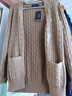 Polo Ralph Lauren 拉夫勞倫 女裝 經(jīng)典款修身版絞花編結棉針織開(kāi)襟衫RL23679 200-棕色 M (偏大) 曬單實(shí)拍圖