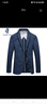 弗朗西保羅（FULANLE PAULO）男裝春秋棉質(zhì)休閑西裝男修身單層小西裝通勤商務(wù)西服薄款上衣外套 寶藍色 薄款 【薄款透氣】 M /170 曬單實(shí)拍圖