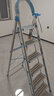 星奇堡 梯子家用折疊梯鋁合金人字梯室內裝修伸縮不銹鋼梯樓梯步梯爬梯 加厚防滑不銹鋼-藍6步梯 曬單實(shí)拍圖