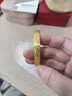 周六福（ZLF）  黃金手鐲女款足金999車(chē)花金鐲子龍鳳添福 計價(jià) 54mm - 12.16g 曬單實(shí)拍圖