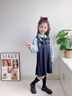 G.DUCKKIDS學(xué)院風(fēng)女童套裝2024春秋季新款jk兒童學(xué)生裝襯衫背心裙兩件套潮 藏青色 110 cm 曬單實拍圖