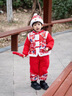 G.DUCKKIDS童裝漢服男童過(guò)年衣服冬裝兒童唐裝中國風(fēng)年服小童男寶寶周歲禮服 紅色套裝 90 (建議身高80-90 1歲半-2歲) 曬單實(shí)拍圖
