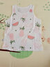 小素材兒童背心寶寶馬甲夏季竹纖維新生兒嬰兒無(wú)袖小吊帶男童女春秋薄款 夏日水果背心粉 130碼（7-8歲） 曬單實(shí)拍圖