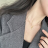 中國黃金（CHINA GOLD）丘比特之箭黃金項鏈女足金吊墜實用生日禮物送女友老婆紀念日實用 經(jīng)典版吊墜+金色銀鏈/可刻字 曬單實拍圖