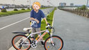 鳳凰（PHOENIX）山地自行車男女成人變速學生代步24/26雙碟剎越野減震白粉色單車 輻條輪-白橙色（高碳鋼車架） 24英寸 24速 曬單實拍圖