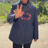 俞兆林（YUZHAOLIN）中老年女裝秋冬裝加絨外套70歲80媽媽裝老太太唐裝奶奶毛呢上衣服 FX83536182 春秋/藍(lán)色（上衣） XL  (建議80-100斤) 曬單實(shí)拍圖