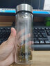 Debo 德鉑雙層透明玻璃水杯茶水分離杯帶304濾網(wǎng)商務(wù)辦公泡茶杯子 茶水分離杯260ml 曬單實(shí)拍圖