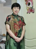 意枕上中老年大碼女裝真絲連衣裙洋氣高貴翻領媽媽裝夏季印花桑蠶絲裙子 黃色 2XL 130-145 曬單實拍圖