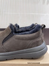 可牧麗羊皮毛一體冬季男鞋一腳蹬休閑輕便加厚防滑雪地鞋新款真皮保暖男鞋 咖色 39 曬單實(shí)拍圖