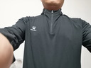卡爾美（KELME）防曬T恤男夏季輕薄田徑跑步體育生訓練長(cháng)T足球長(cháng)袖速干衣女 瑪瑙黑【輕薄防曬】 男 L 曬單實(shí)拍圖