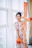 帛雷斯諾晨袍新娘新中式大碼掛脖新娘結(jié)婚婚禮花間晨袍拍照高級小眾連衣裙 圖片色 L 曬單實拍圖