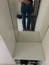 NY-RCE喇叭褲女高腰顯瘦春秋季小個子微喇褲2025年新款彈力修身牛仔褲子 復古藍 加絨 28 曬單實拍圖