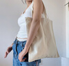 別穎帆布包手提帆布袋空白手繪學(xué)生單肩布袋廣告袋會(huì )議袋環(huán)保購物袋 34*38本色 曬單實(shí)拍圖