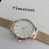 天伊（TIMEXCEL） 手表女士CHIC系列時(shí)尚粉盤(pán)學(xué)生白領(lǐng)潮流簡(jiǎn)約休閑ins風(fēng)石英表 玫金鋼帶-白盤(pán) 曬單實(shí)拍圖