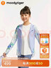 moodytiger兒童冰皮衣夏季男童防曬服涼感透氣薄款女童防曬衣撞色防蚊皮膚衣 曬單實(shí)拍圖