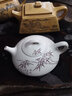 尊壺 紫砂壺石瓢壺手工茶具泡茶壺國工原礦羊脂玉白段泥刻繪納瓢 許冠新 荷塘清趣 羊脂玉白段 200CC 曬單實(shí)拍圖