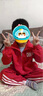 G.DUCKKIDS兒童套裝2025新款男女寶寶衣服春秋季潮流韓系運動服裝時尚兩件套 紅色中國風(fēng)套裝 130 建議身高120厘米左右 曬單實拍圖