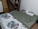曼克顿（MANKEDUN）全新水洗棉床上四件套纯色简约裸睡家用学生宿舍床单被套三套件 莫奈-魅影黑 四件套1.5m床-适用被套200*230cm 实拍图