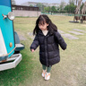 班喜迪兒童羽絨服冬季2025新款三防白鵝絨男女童中長(zhǎng)款連帽外套寶寶冬裝 BD2461-黑色 110 cm 曬單實(shí)拍圖