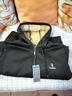 啄木鳥(niǎo)羊羔絨運動(dòng)套裝男冬季保暖加絨加厚休閑衛衣套裝男裝冬裝開(kāi)衫外套 啄木鳥(niǎo)黑色套裝【束腳】 2XL 135-150斤 曬單實(shí)拍圖