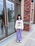 小豬彼特女童褲子2026新款春季兒童運動(dòng)褲春秋大童直筒闊腿褲休閑窄版長(cháng)褲 15012紫色【春秋款】 120 cm 曬單實(shí)拍圖