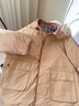 TOMMY HILFIGER【出走都市防潑水】女裝雙面穿菱格寬松棉服夾克外套43126 卡其格紋/卡其色RBL XS （推薦：80-100斤） 曬單實(shí)拍圖