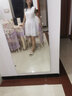 shunya高端品牌無(wú)袖連衣裙新款夏季女裝收腰顯瘦A字裙小個(gè)子白色裙子 白色 S 曬單實(shí)拍圖