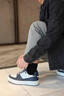 愛(ài)步（ECCO）男鞋休閑鞋 潮流厚底板鞋男熊貓鞋 街頭ACE856824 黑色/灰白色85682450020 39 曬單實(shí)拍圖