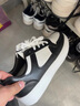 凡小如休閑板鞋男2026新款潮牌百搭低幫板鞋跑步運動(dòng)防滑厚底輕便學(xué)生鞋 黑白 41 曬單實(shí)拍圖