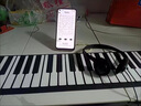 49手卷鋼琴88鍵折疊電子鍵盤(pán)便攜式初學(xué)者成人家用加厚版卷琴 49鍵黑色+usb線(xiàn)+琴貼 曬單實(shí)拍圖