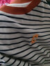 雲上生活女裝條紋長(cháng)袖T恤2025秋裝新款圓領(lǐng)打底外穿t恤衫7198X 米黑條紋 L 曬單實(shí)拍圖