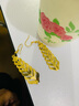創(chuàng)緣 鍍金耳環(huán)大號(hào)樹(shù)葉耳墜孔雀耳飾送媽媽生日禮物時(shí)尚飾品 1號(hào) 曬單實(shí)拍圖