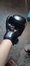 龍動(dòng)力 拳擊手套男女成人散打訓練泰拳格斗搏擊沙袋專(zhuān)業(yè)拳套 青年款 黑色（0090） 曬單實(shí)拍圖