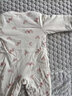 顆粒熊（KELIXIONG）嬰兒衣服冬季夾棉哈衣薄棉款單排扣寶寶長(cháng)袖爬爬服超萌春秋嬰兒服 雙向奔赴(40克重)酒紅 80cm 曬單實(shí)拍圖